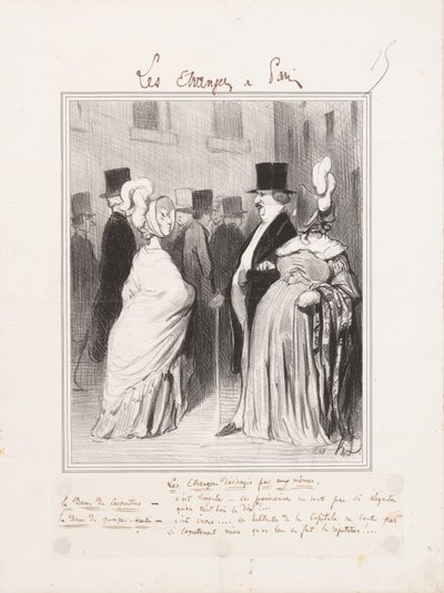 Die Fremden, von ihnen selbst betrachtet von Honoré Daumier
